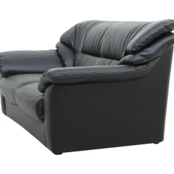Soffa 2-sits svart konstläder - Dominic