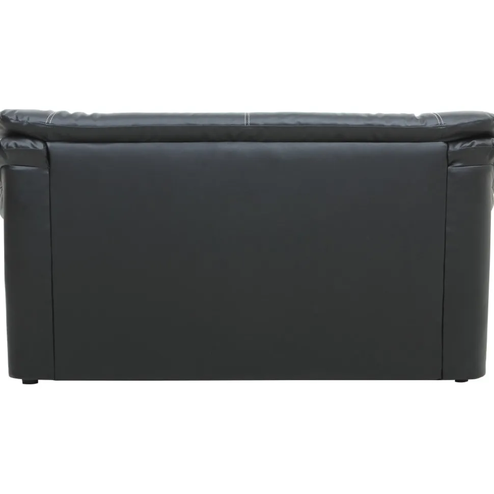 Soffa 2-sits svart konstläder - Dominic