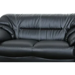 Soffa 2-sits svart konstläder - Dominic