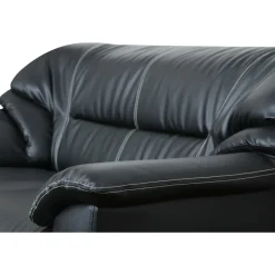 Soffa 2-sits svart konstläder - Dominic + Textilrengöring för möbler