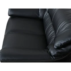 Soffa 2-sits svart konstläder - Dominic + Textilrengöring för möbler