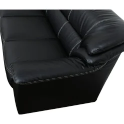 Soffa 3-sits svart konstläder - Dominic