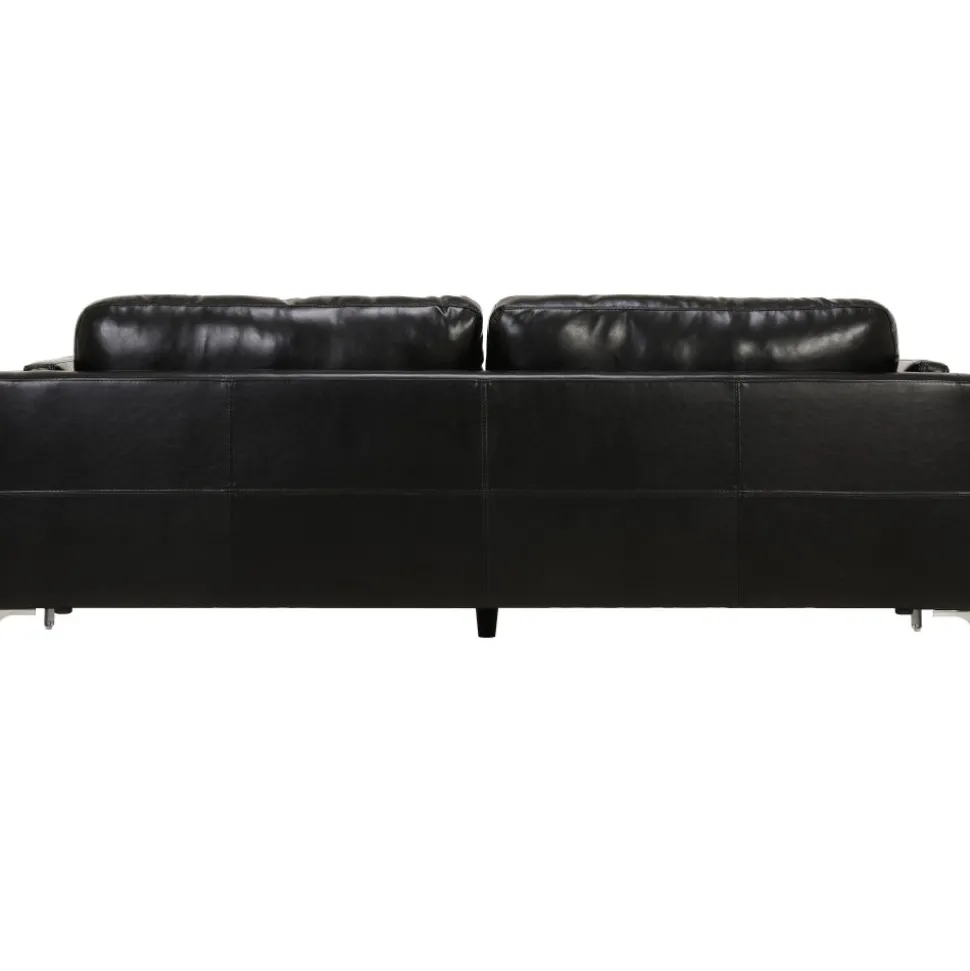 Soffa 3-sits svart PU - Cansas