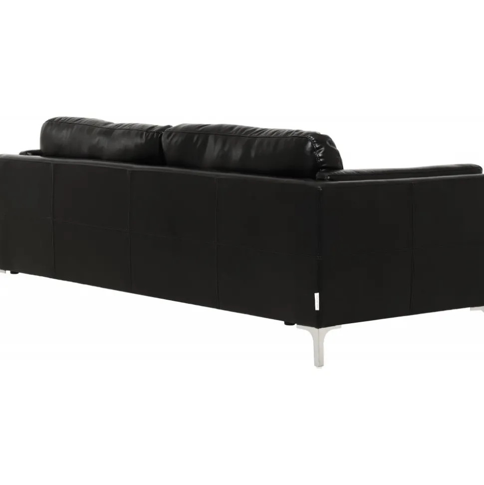 Soffa 3-sits svart PU - Cansas