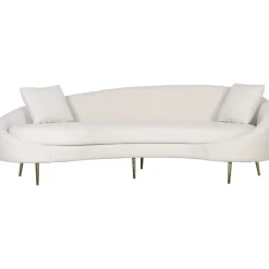 Soffa svängd 255 cm beige