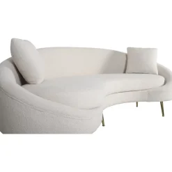 Soffa svängd 255 cm beige