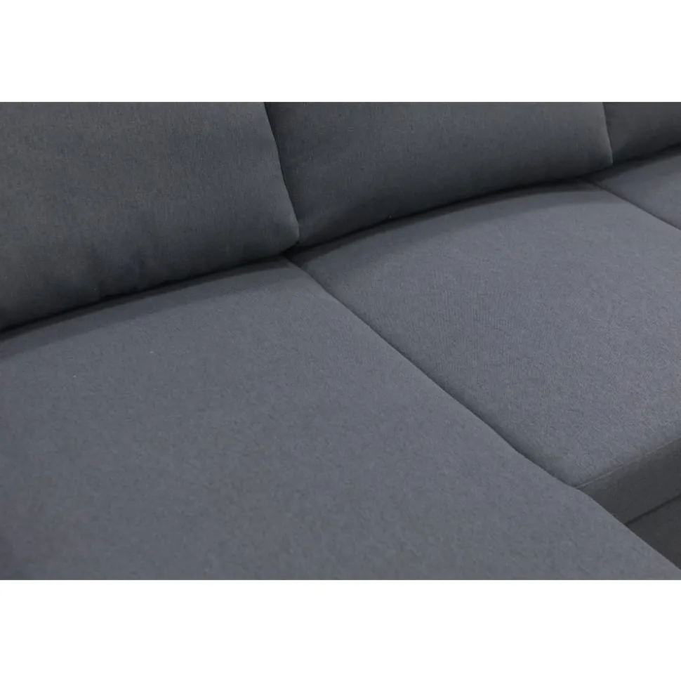 Soffa u-soffa 309 cm mörkgrått tyg - Solna