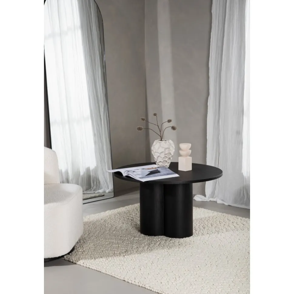 Soffbord Ø80 cm svart - Olivia