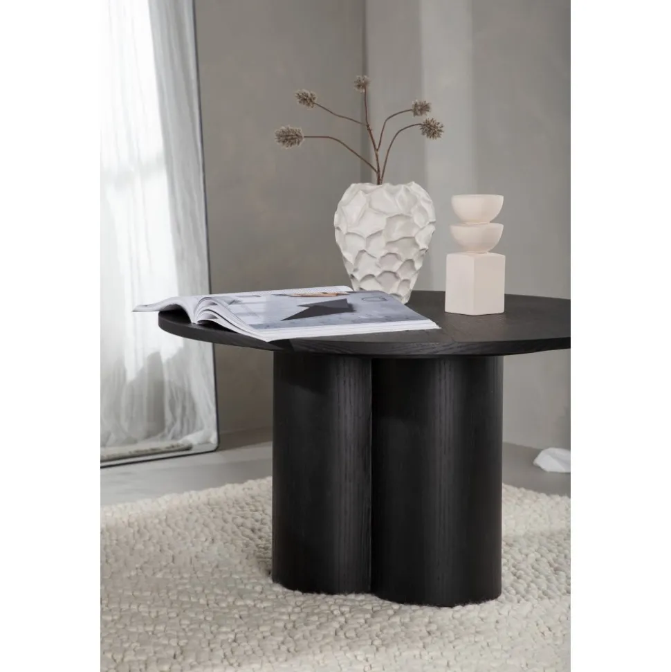 Soffbord Ø80 cm svart - Olivia