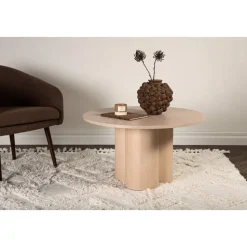 Soffbord Ø80 cm whitewash - Olivia