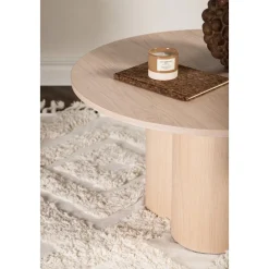 Soffbord Ø80 cm whitewash - Olivia