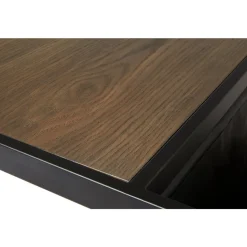 Soffbord 80 x 80 cm - brunt ekfanèr + Fläckborttagare för möbler