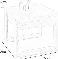 Soffbord 60 x 60 cm Ek - Nea