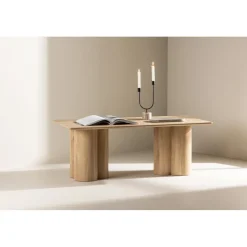 Soffbord 120 x 60 cm whitewash - Olivia