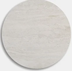 Soffbord beige stenskiva 85 cm i diameter