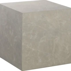 Soffbord kuben 60 x 60 x 60 cm - Beige marmor utseende