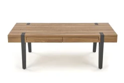 Soffbord med lådor Valnöt/svart - Nevil + Textilrengöring för möbler