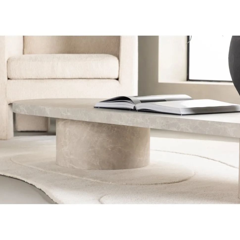 Soffbord Narvik 190 cm - Beige + Möbeltassar