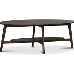 Soffbord ovalt valnöt 140 cm