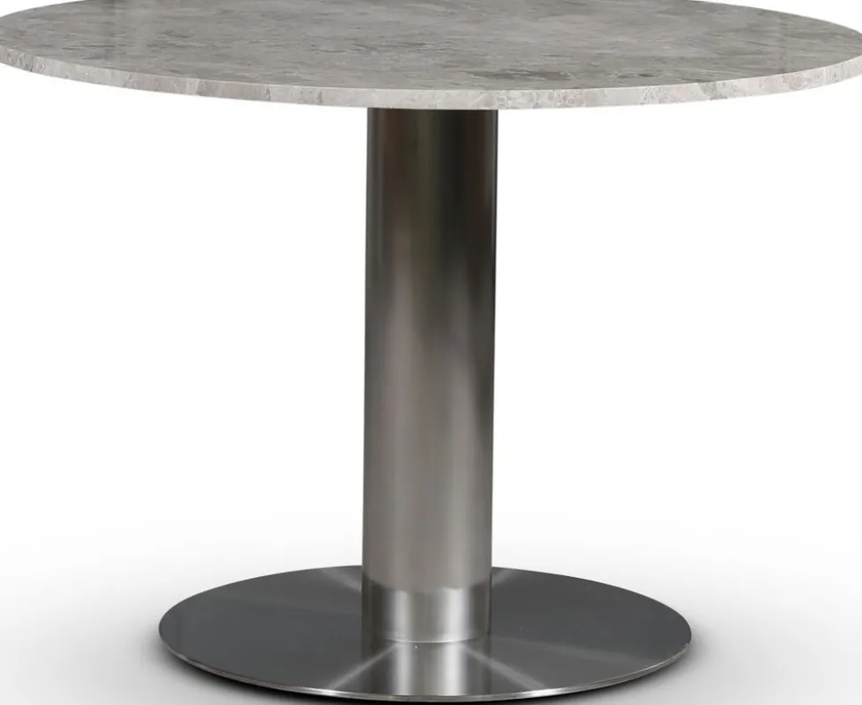 SOHO marmorbord Ø105 cm - Borstat aluminium