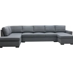 Solna mörkgrå vändbar U-soffa 367 cm + Textilrengöring för möbler