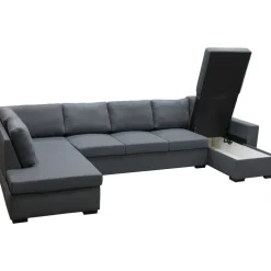Solna mörkgrå vändbar U-soffa 367 cm + Textilrengöring för möbler