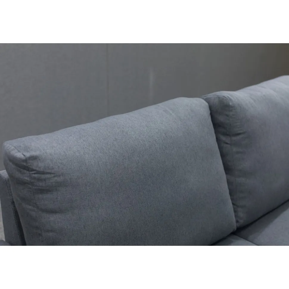 Solna mörkgrå vändbar U-soffa 367 cm + Möbeltassar