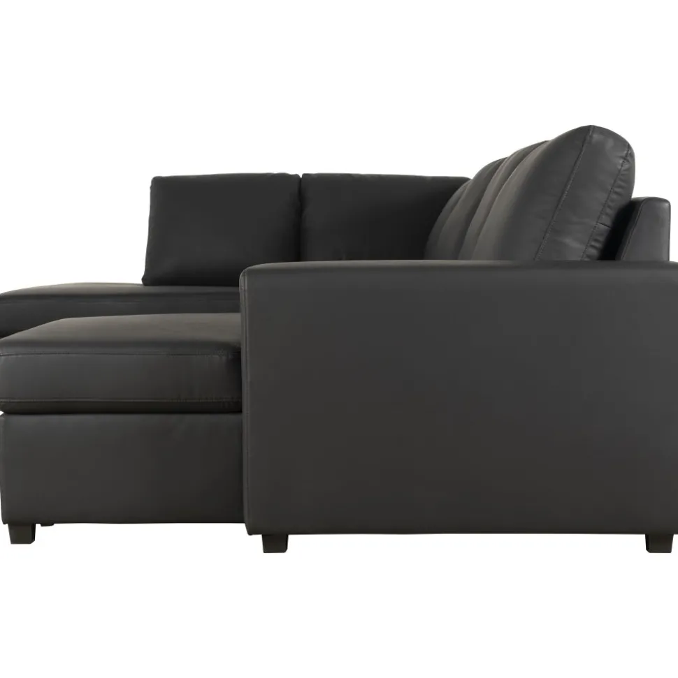 Solna U-soffa i svart PU A3D