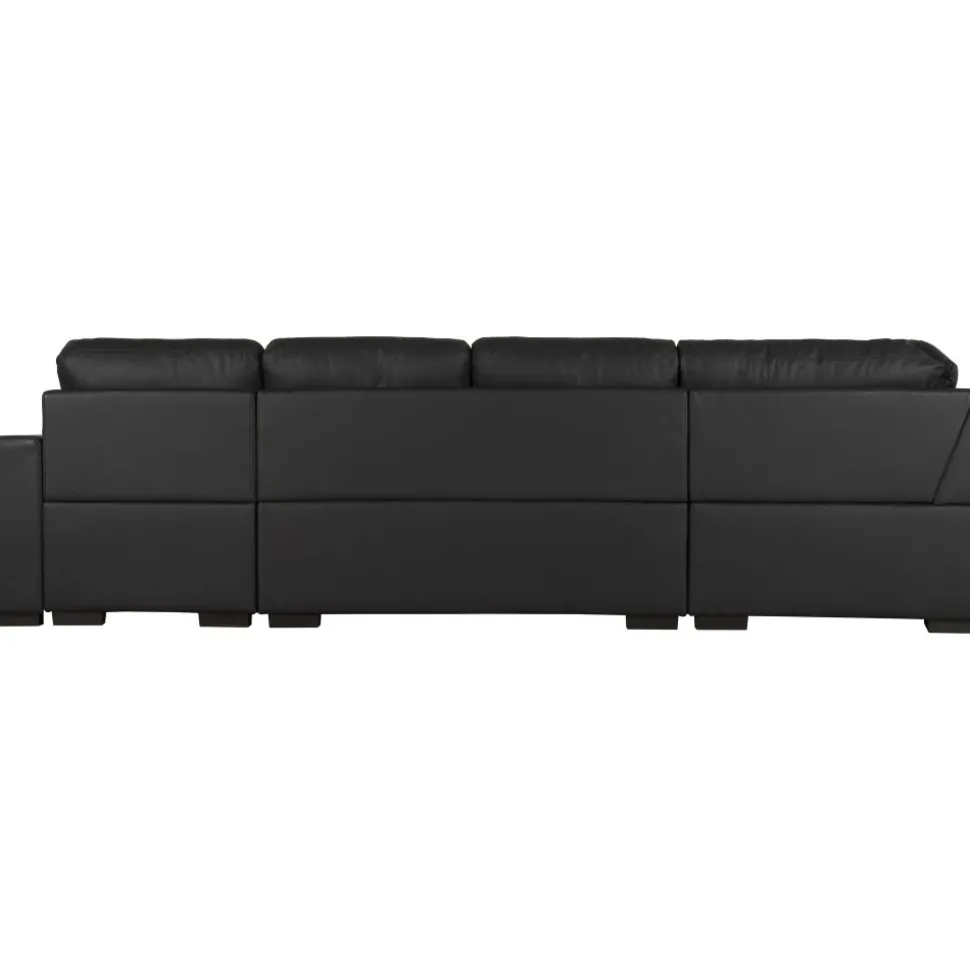 Solna U-soffa i svart PU A3D