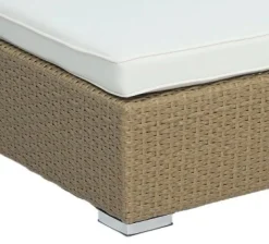 Solsängar 2 st med bord - Natur rotting + Rengöringsmedel för utemöbler