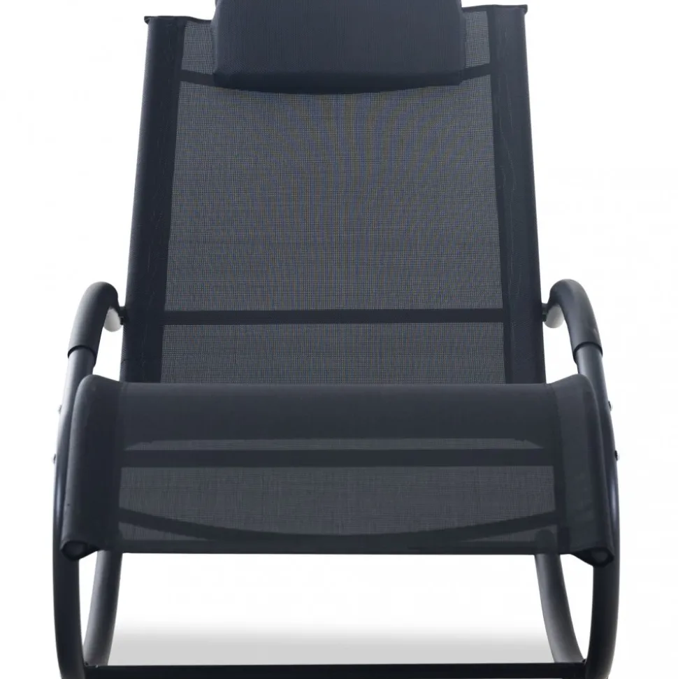 Solstol med gungfunktion - Svart