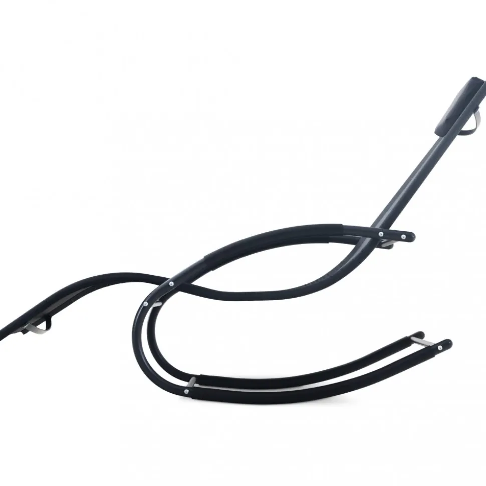 Solstol med gungfunktion - Svart