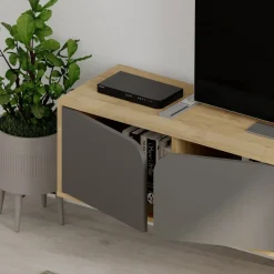 Spark TV-bänk - Ek/antracit