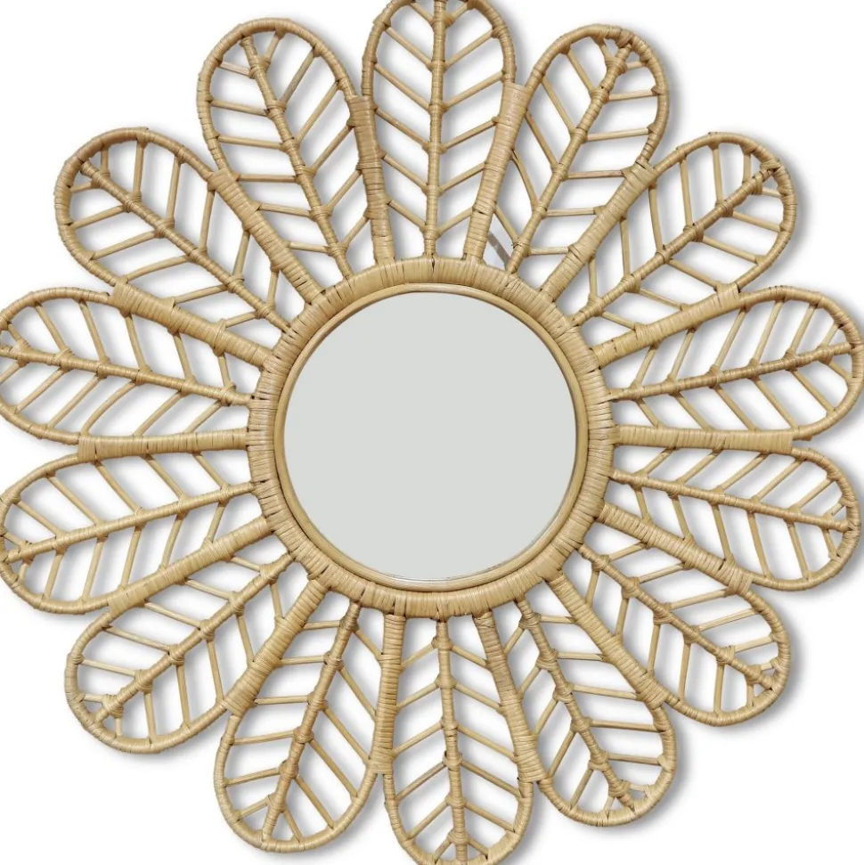 Spegel Ø90 cm rotting + Karta med möbeltassar på köpet!