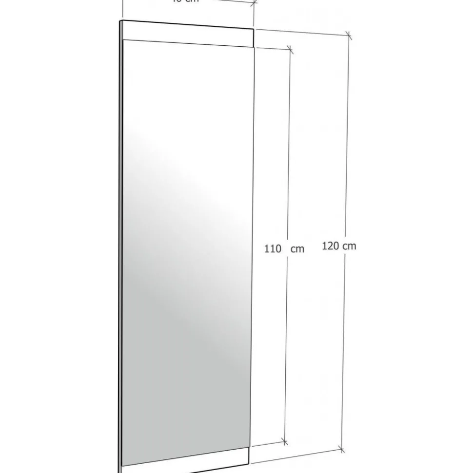 Spegel 120x40 cm + Karta med möbeltassar på köpet!