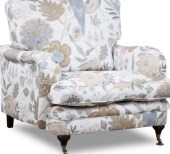 Spirit Howard fåtölj i blommigt tyg - Eden Parrot White