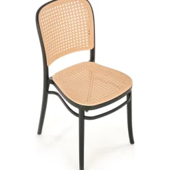 Stapelbar matstol med rottingsits