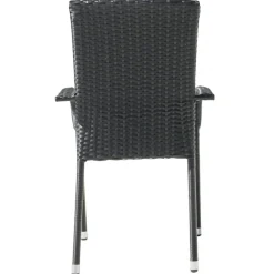 Stapelbar utestol med dyna + Textilskydd för utemöbler