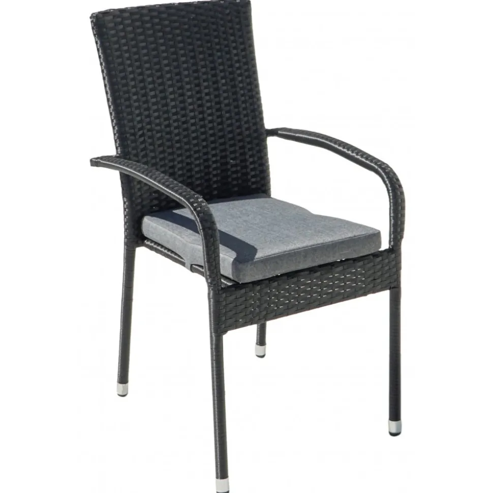 Stapelbar utestol med dyna