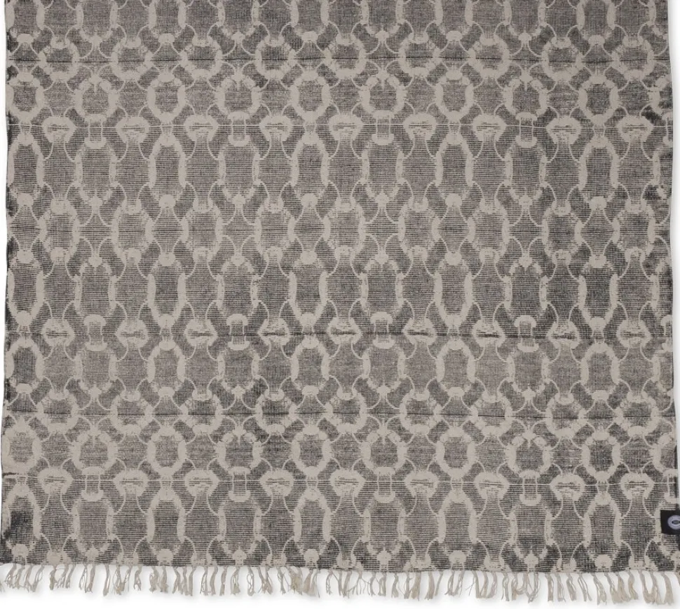 Stentvättad bomullsmatta Manchester Svart - Olika storlekar