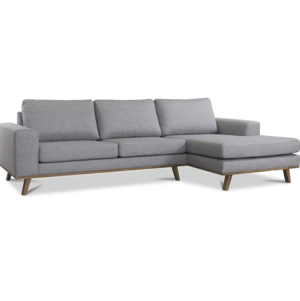 Stockholm Divansoffa Grå/Ek - Höger