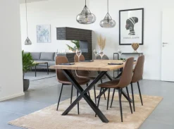 Stockholm Matstol - Ljusbrun/svart