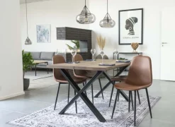 Stockholm Matstol - Ljusbrun/svart