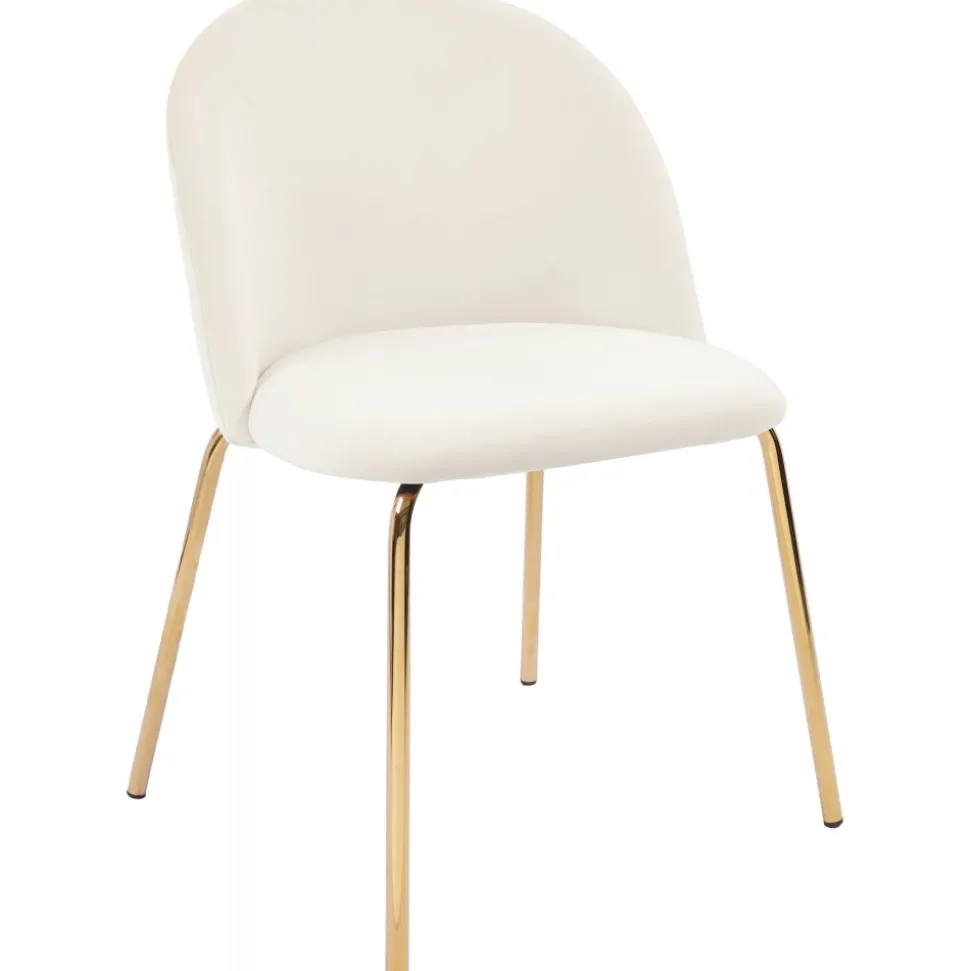 Stol beige sammet guldiga ben - Plaza + Textilrengöring för möbler