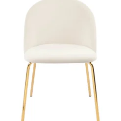 Stol beige sammet guldiga ben - Plaza + Möbeltassar