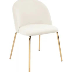 Stol beige sammet guldiga ben - Plaza + Möbeltassar