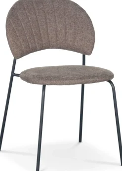 Stol brunt tyg svarta ben + Fläckborttagare för möbler