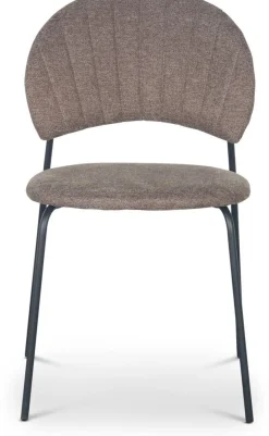 Stol brunt tyg svarta ben + Fläckborttagare för möbler