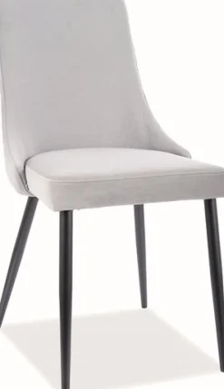Stol grå med svarta ben