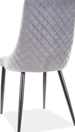 Stol grå med svarta ben